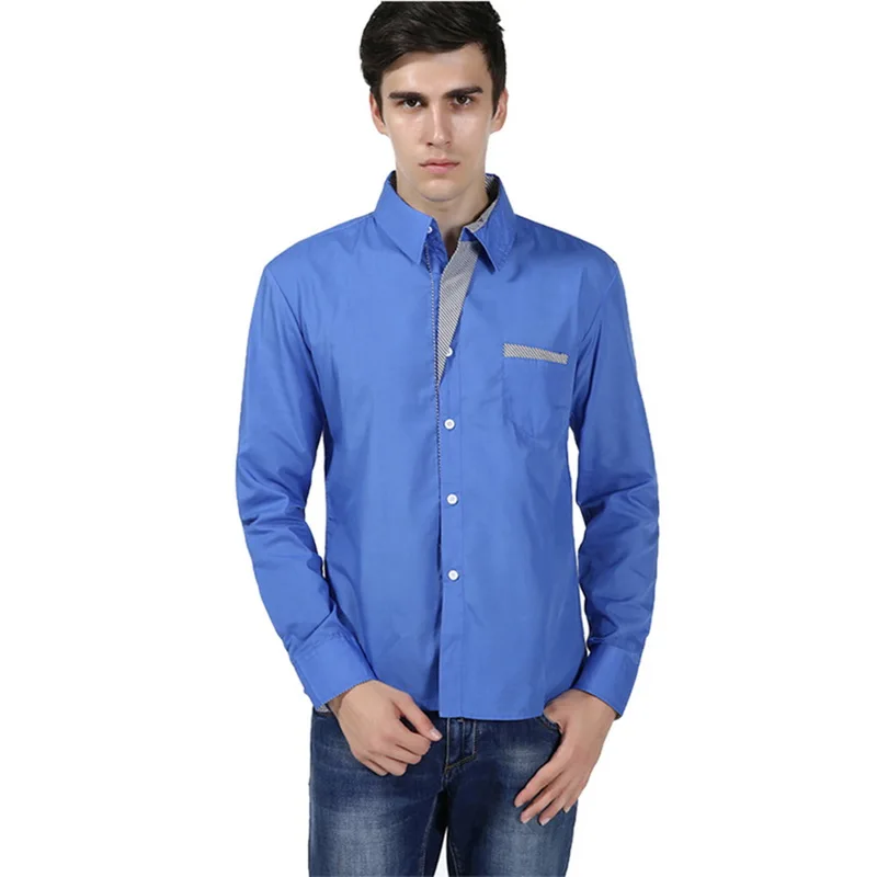 HEFLASHOR Мужские Рубашки s Camisa Masculina рубашка с длинными рукавами для мужчин корейский тонкий дизайн формальная повседневная мужская рубашка больших размеров M-4XL