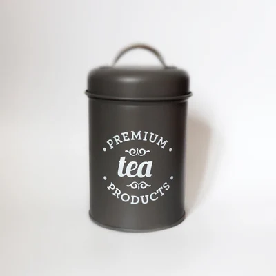 TEA gray Герметичная банка из нержавеющей стали, банка для хранения чая, Caddy, сахар, печенье, кофе, закуски, контейнер для еды, коробка для хранения мелочей, кухонный бак для хранения - Цвет: TEA gray