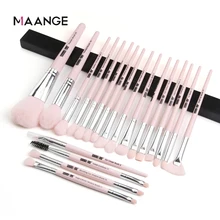 MAANGE Pro 12/20 штук набор кистей для макияжа с сумкой порошок Кисть для растушевки теней для глаз с ресницами, губами Портативный набор кистей для макияжа MAANGE Pro 12/20 штук набор кистей для макияжа с сумкой порошок Кисть для растушевки теней для глаз с ресницами, губами Портативный набор кистей для макияжа