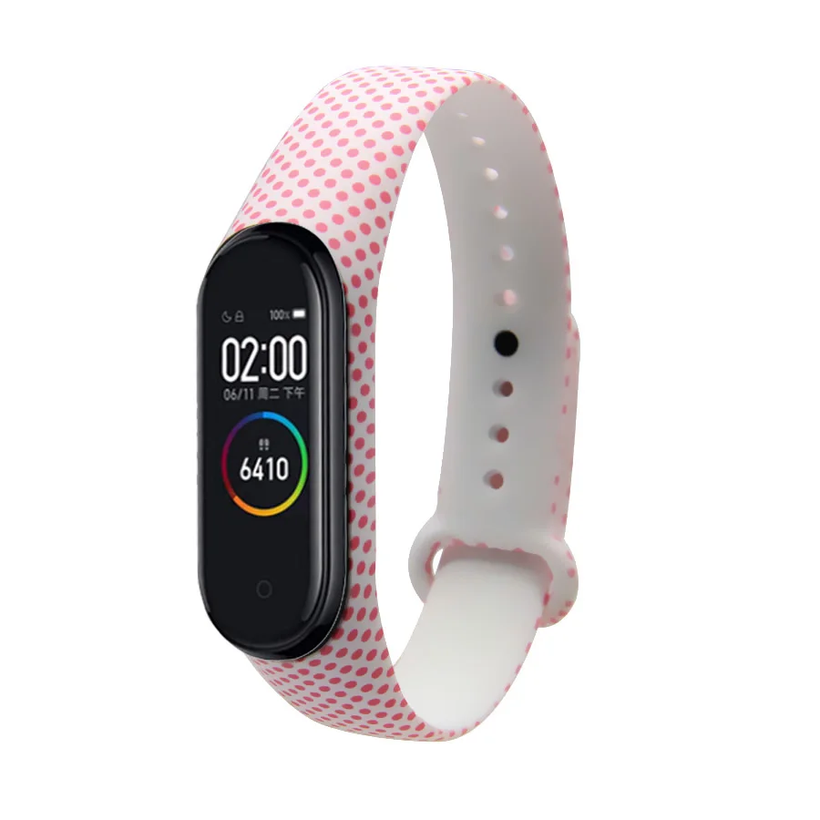 Браслет mi band 4 3 Силиконовый ремешок для печати фотографий браслет mi band 3 4 ремешок correa модный спортивный ремешок для xiaomi mi 4 3