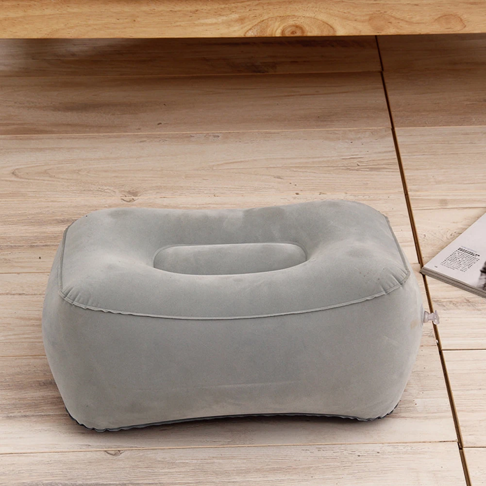New Inflatable Foot Rest Pillow Cushion Air Travel Office Home Leg Up Footrest Relax Plane Car Adult Kids Foot Rest Pad