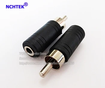 

NCHTEK RCA Male Plug to 3.5MM 1/8" Stereo Female Jack Audio Converter Adapter/Free Shipping/100PCS