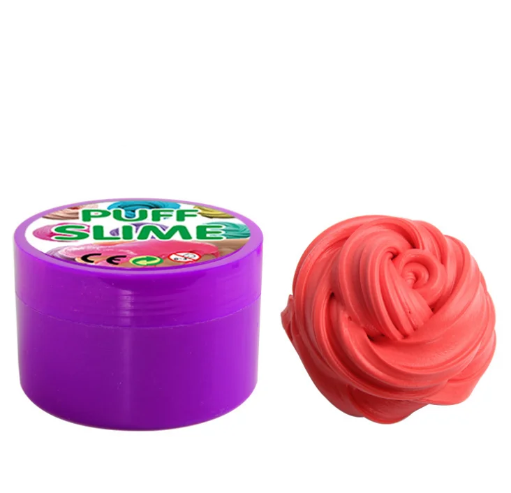 Пластилин slime Slym шпатлевка DIY puff gum детская головоломка рельеф прессования глиняная шпатлевка детские игрушки - Цвет: red 1pcs