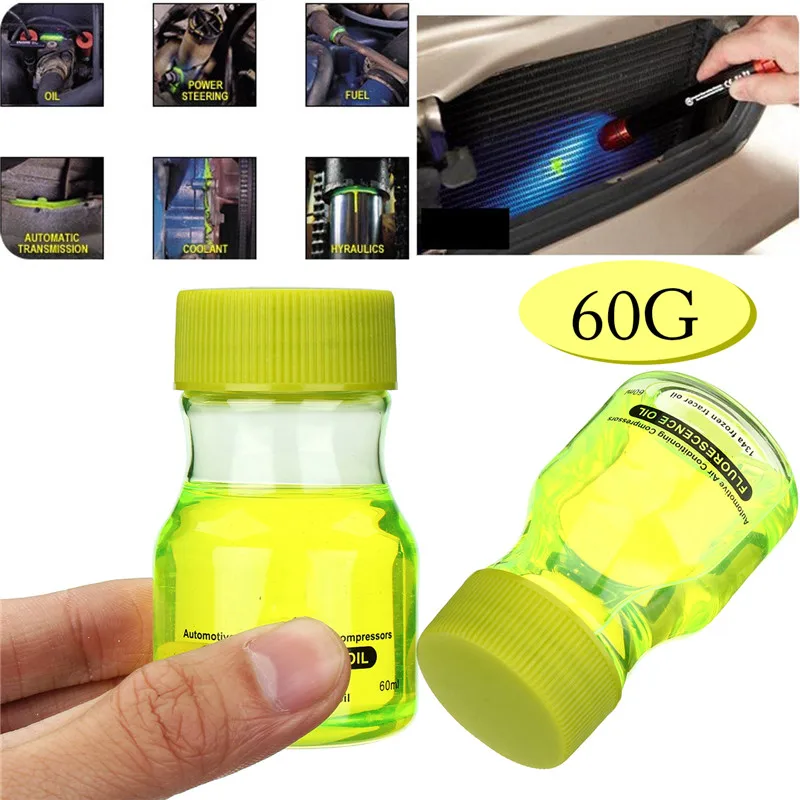 Fluorescence avec détection de fuite d'huile, Test de fuite, colorant UV  pour la détection de climatisation automobile, pièces de réparation de  Pipeline A/C - AliExpress