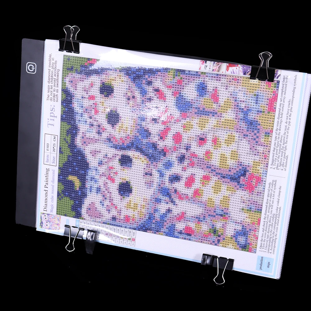 5D Diamond Painting Accessories A4 Led Light Tabelt Pad With Holder Canvas HandBag Easy to Carry Diy Embroidery Mosaic Tools diamond painting accessories diamond painting accessory box diamond painting pen diamond painting