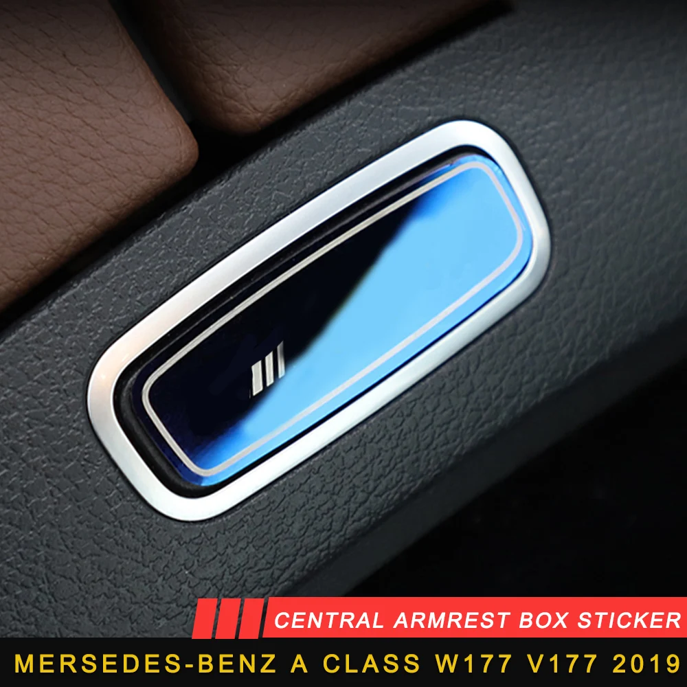 

For Mersedes-benz A Class W177 V177 2019 Auto Central Armrest Box Sticker Trim Cover Accessories