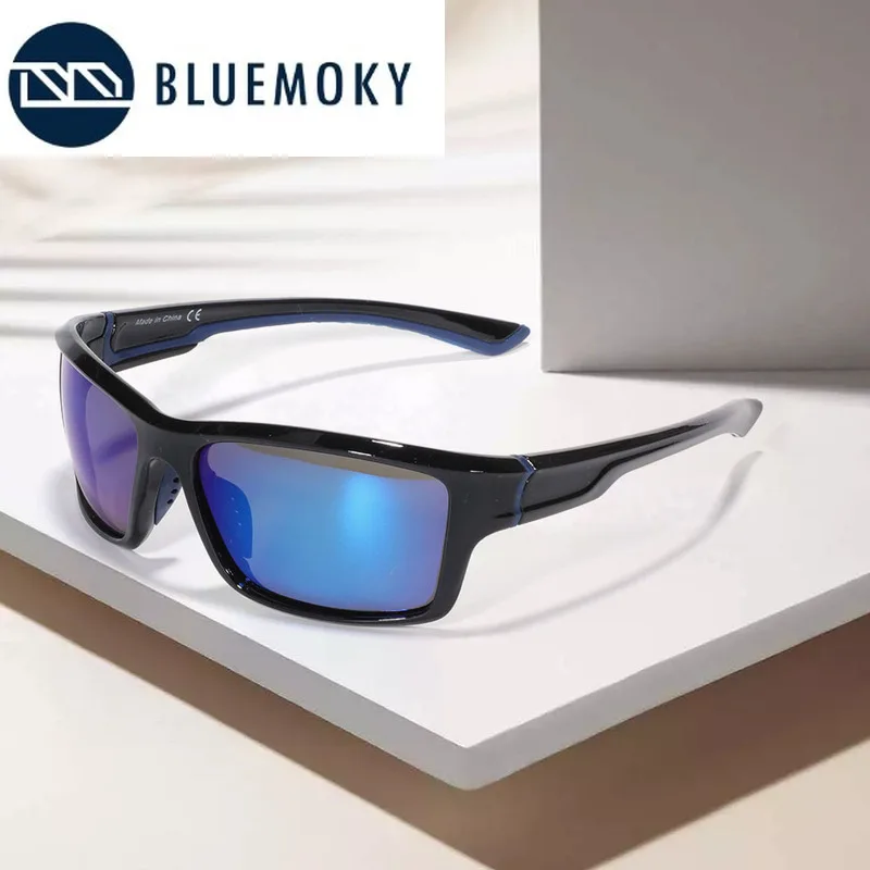BLUEMOKY полоризированные солнцезащитные очки, мужские винтажные Квадратные Солнцезащитные очки UV400, оправа, стиль, дизайнерские спортивные очки для вождения