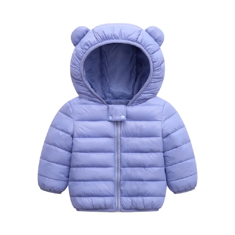 Весенне-осенние легкие детские зимние куртки детское хлопковое пуховое пальто Детская куртка для девочек, парка, верхняя одежда, толстовки пальто для мальчиков - Цвет: S01-violet