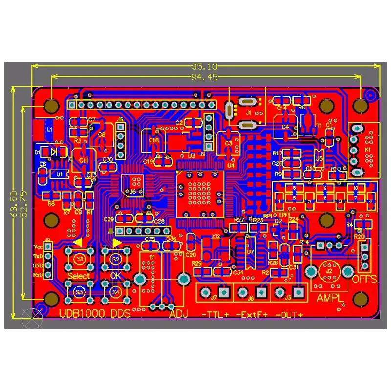 Litake UDB1000S 2 МГц DDS функция генератор сигналов частотомер развертки счетчик
