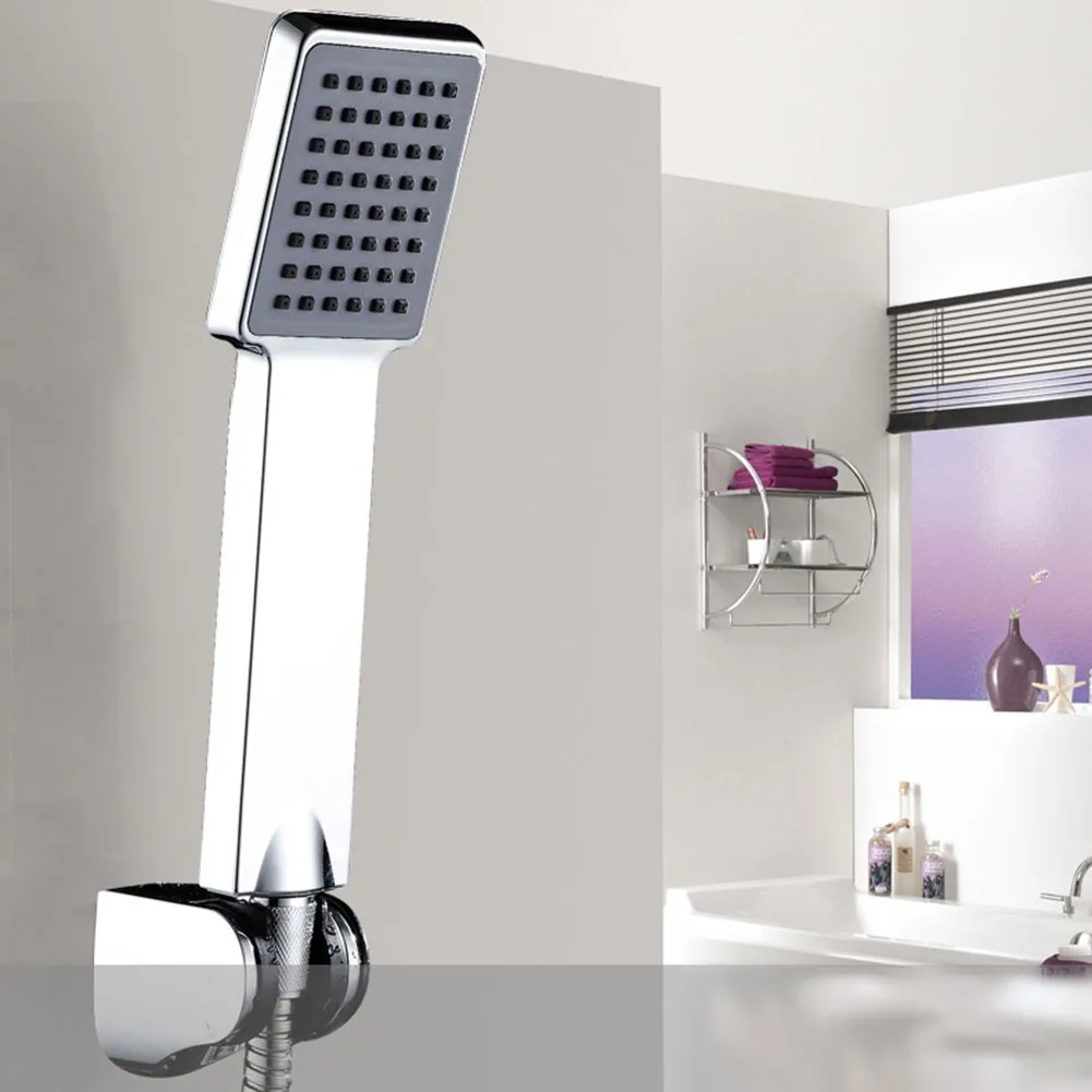 

ABS Bathroom Hand Held Shower Sprayer High Pressure Shower Head Rainfall Universal Surface Chrome-plated Shower Head