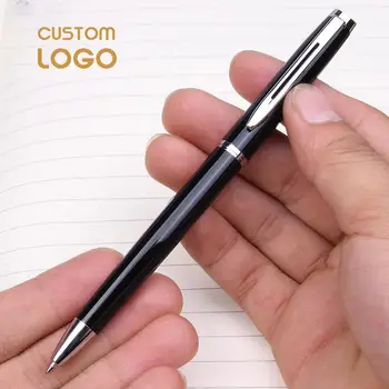 

Custom Logo Gift Pens Metal Ballpoint Pen 1.0 mm Black Ink Business Logo Personalized Gift Pen Engrave Name Logo Text MOQ 50pcs