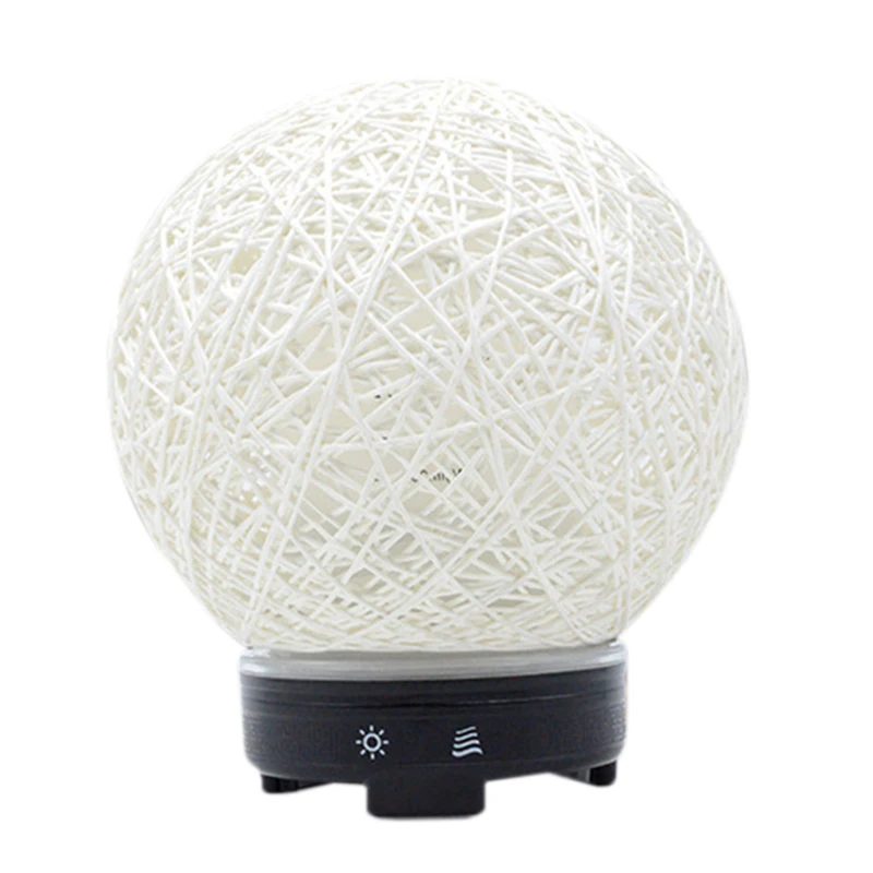 

EAS-Creative Handmade Rattan Ball Ultrasonic Aromatherapy Machine Air Humidifier with LED Night Light Timing Spray Function EU P