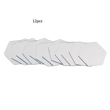 

Hot 12PCS Acrylic Mirror Wall Stickers Self Adhesive Removable Hexagonal Decorative Mirror Sheet For Living Room Bedroom Decor