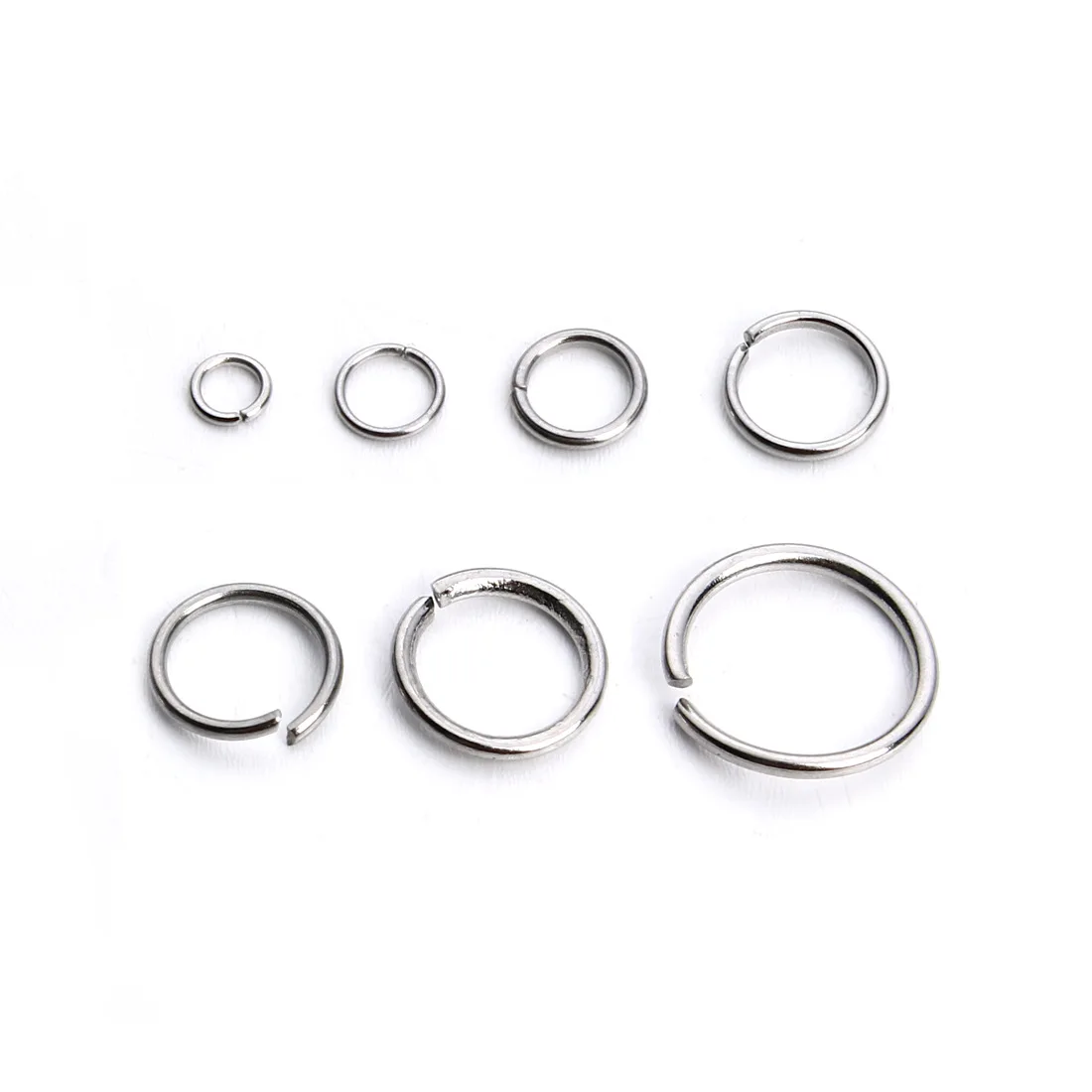 100pcs/lot 5/6/7/8/9/10mm stainless steel DIY Jewelry Findings Open Single  Loops Jump Rings & Split Ring for jewelry making - AliExpress
