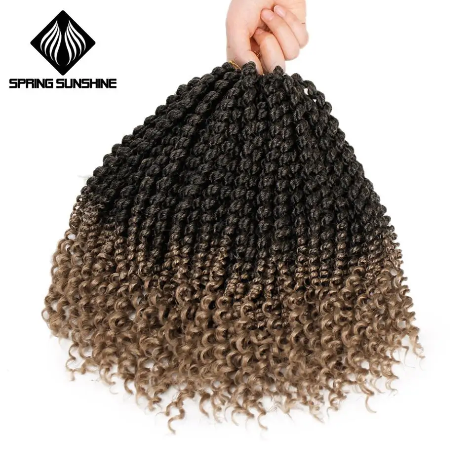 Marley Braids Ombre Hair Crochet Braid Synthetic Braiding Hair Extensions Braids Curly Crochet Hair Women Locs Twist - Цвет: T1B/27