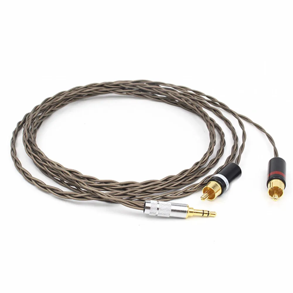 Audiocrast HIFI 3 5 мм стерео к 2 RCA Штекерный кабель Odin с посеребренным на двойной аудио Aux