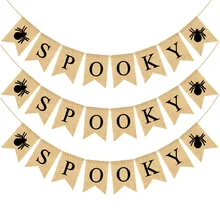 В европейском и американском стиле стиль Хэллоуин вечерние баннер жуткий паук Хэллоуин висит флаг