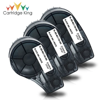 

Compatible for M21-750-595 Label Tape 19.1mm width Black On White Vinyl Compatible for Brady BMP21 Plus ID Pal and LABPAL Label