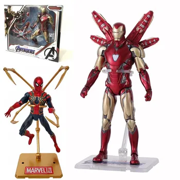 

17cm Marvel MK 85 Iron Man The Avengers 3 Iron Spider Man Action Figure Model Amazing Spiderman Movable Toys for Children