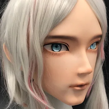 

(LiLi Mask-01) Sweet Boy Resin Half Head Customize Cosplay Japanese Role Play Anime Silicone Kigurumi Mask Crossdresser Doll