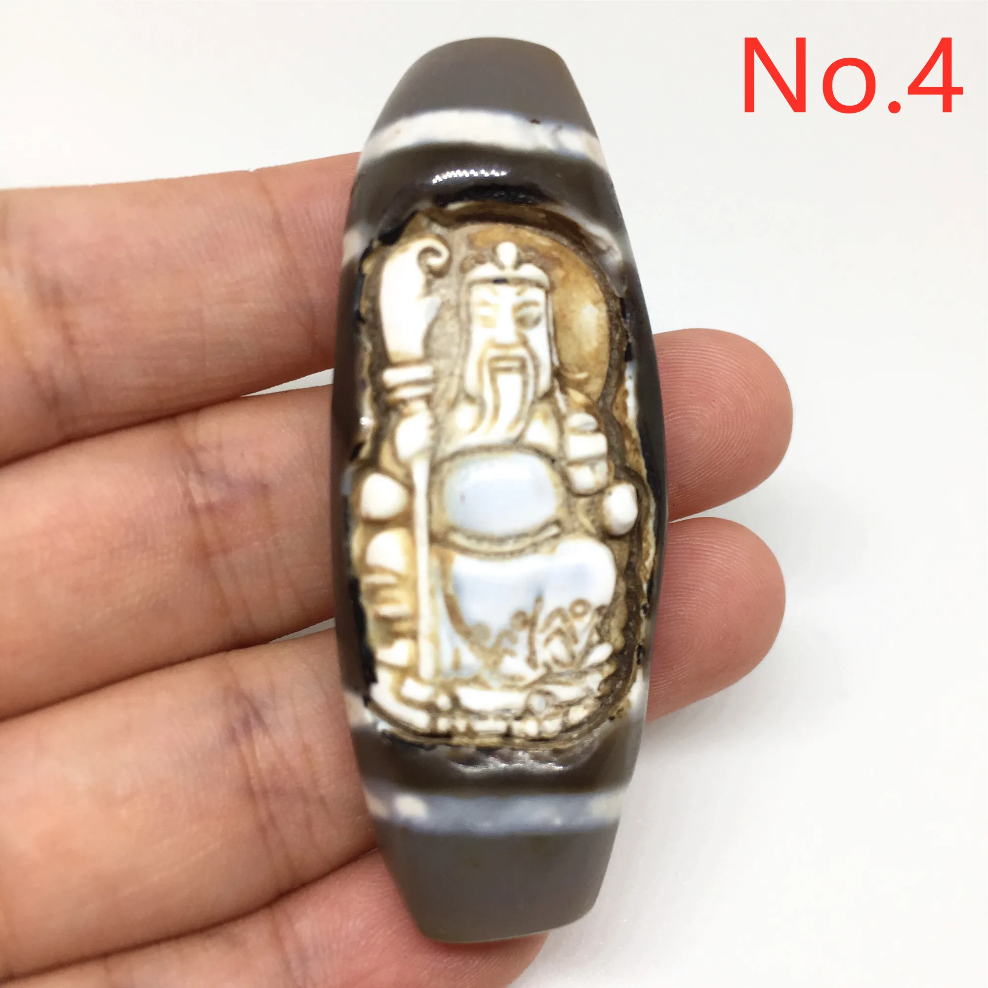 Billige Carving DZI ji Seltene Alte Tibet Natürliche Achat beten Dzi Perle KwanGong KwanYin Buddha Mahakala buddha statue Amulett anhänger