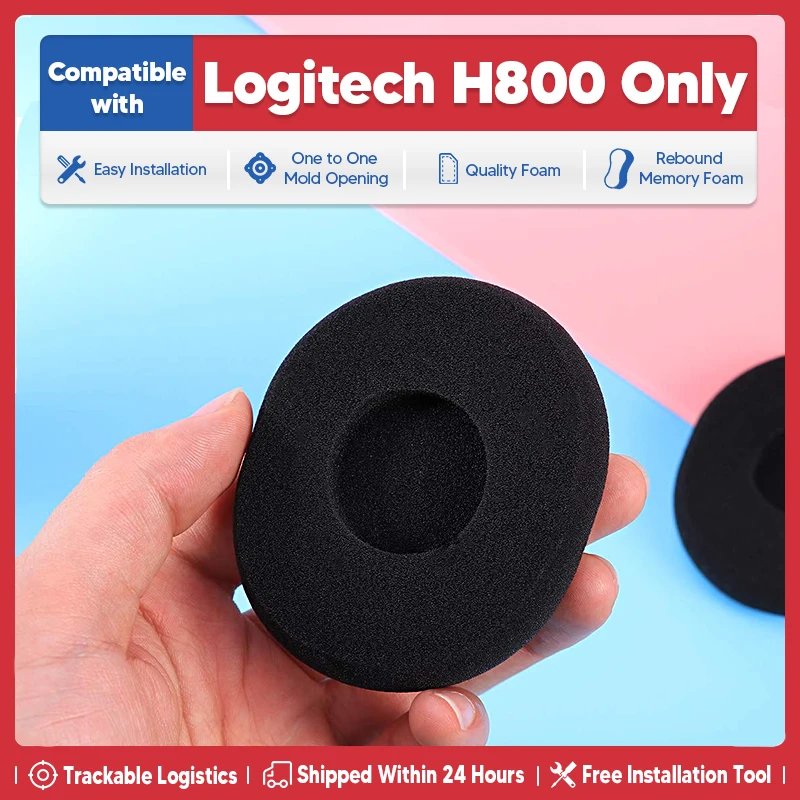 

Foam Replacement Ear Pads Headphone Accessories Earphone for Logitech H800 Headphones Earpads Headset Ear Cushion Repair Parts