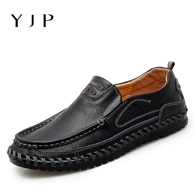 

Men Cow Split Leather Loafers Leather Lined Slip On Casual Soft Driving Shoes Autumn Business Casual Soft Peas Shoes for Male