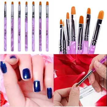 

7Pcs Acrylic Nail Art Brush Set Nail Art Pen Tips UV Builder Gel Painting Brush,with Drill Pen and Brush