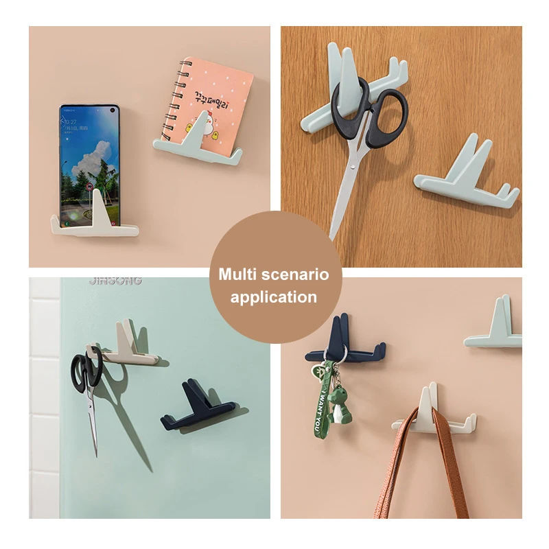 2pcs Plug Hook Fixer Punch-Free Power Wall Hooks Mini Flying Cord Storage Hanger Strong Household Organizer | Дом и сад