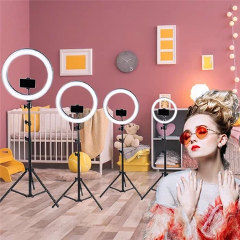 

10 Inch LED Ring Light With Stand Dimmable Ringlight LED Camera Selfie Light Ring For IPhone Phone Holder For Video Photography