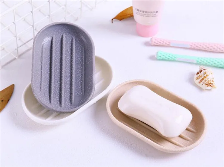 

Bathroom Plastic Soap Dish Drain Soap Box Shower Soap Holder Draining Kitchen Sink Sponge Holder
