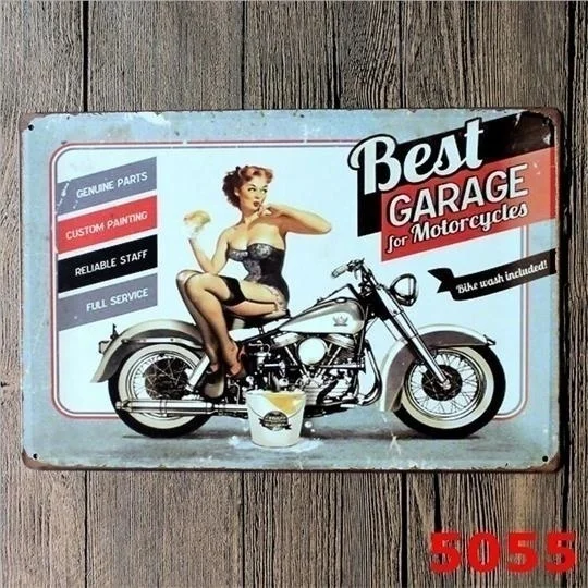 Настенное искусство наклейки домашний декор "Garage Rules" стены Decalsmetal Олово пластины со знаками картина нового домашняя декорация декор для стен
