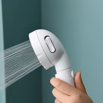 

Bath Shower Adjustable Jetting Shower Head Water Saving Handheld Bathroom Head High Pressure Boosting Water Spray Accessories