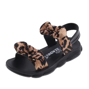 

Girls Sandals Summer Children Sandals Leopard Print Sneakers Kids Shoes Casual Beach Shoes Soft Flat Sandals Princess's Footwear