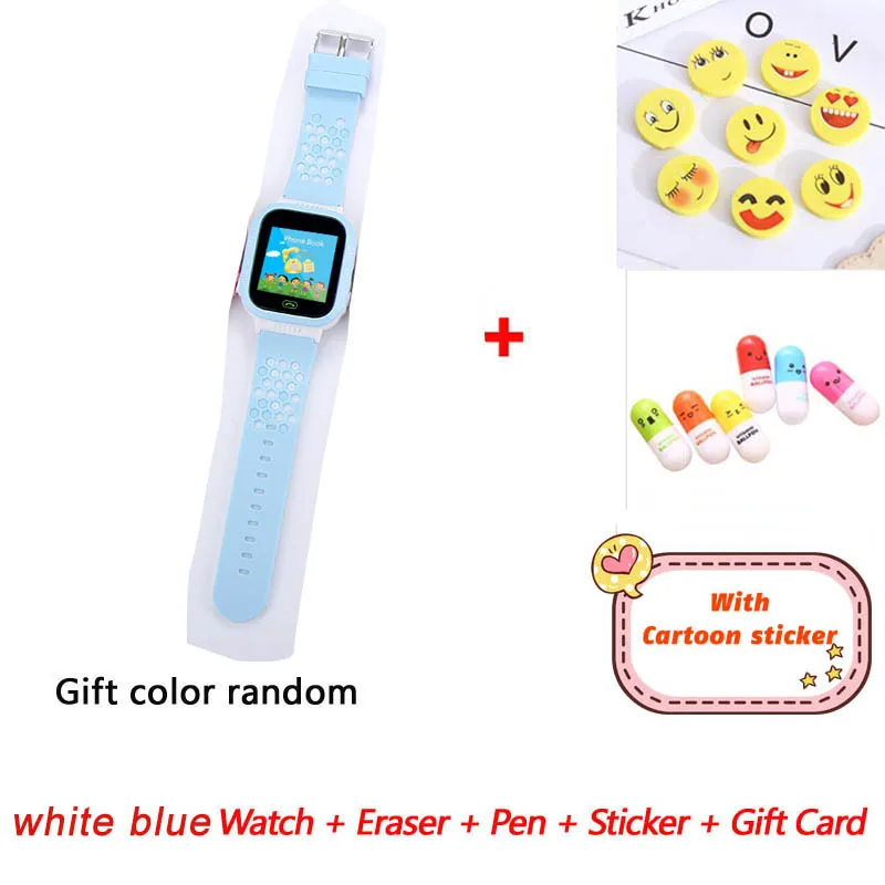 white blue add g Greentiger Q02 Детские умные часы камера освещение сенсорный экран SOS Вызов LBS отслеживание местоположения Finder Детские умные часы - Цвет: white blue add g