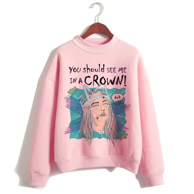 7422 Billie Eilish, худи, женская одежда, толстовка, Корейская, 90 s, с капюшоном, Harajuku, с принтом, толстовки, уличная, топ, повседневная, ulzzang, капюшон - Цвет: 7422