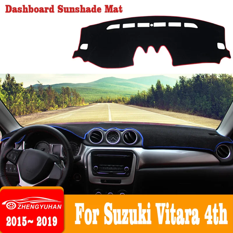 

Противоскользящий защитный коврик для Suzuki Vitara 4th 2015-2019, чехол для приборной панели автомобиля, Солнцезащитный коврик, защита от УФ-лучей, авт...