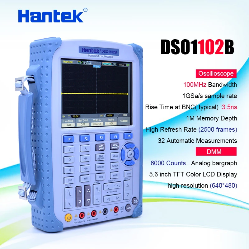 Industrial & Scientific Handheld Oscilloscope Multimeter 2Channel