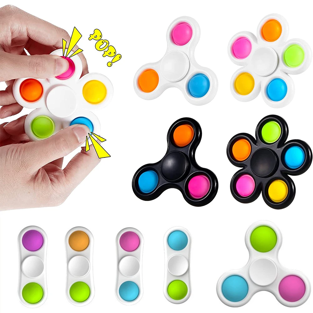 Fidget Toys Antistress 5 sides Custom Spinner Pack For Children Squishy Simple Dimple Slow Rising | Игрушки и хобби