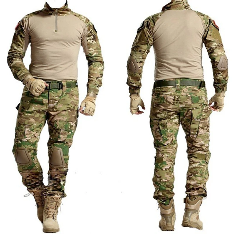 Men's Tactical Gen2 Uniform Combat Shirt &amp Pants Camouflage Airsoft Military Hunting Shooting Clothes Set | Спорт и