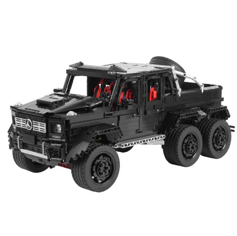Черный J901 Technic серии G63 6x6 land cruiset модель строительные блоки набор совместимых MOC классический RC Автомобиль Стайлинг игрушки - Цвет: Черный