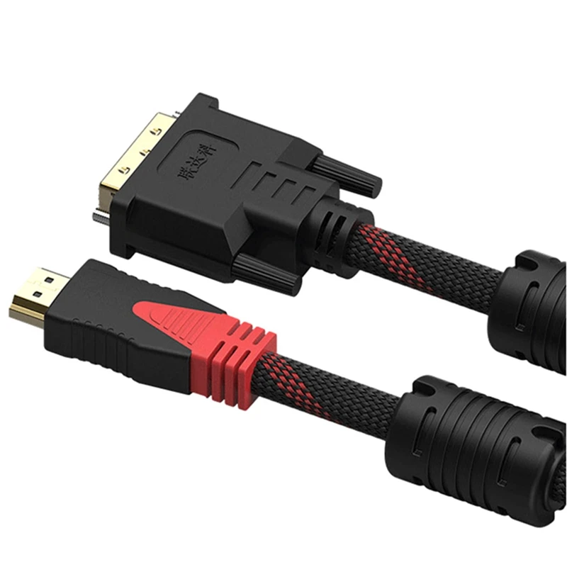 1 м 1,5 м 2 м 3 м 5 м 10 м HDMI к DVI DVI-D кабель 24+ 1 pin адаптер Кабели 1080p для lcd DVD HDTV xbox PS3 Высокоскоростной hdmi кабель