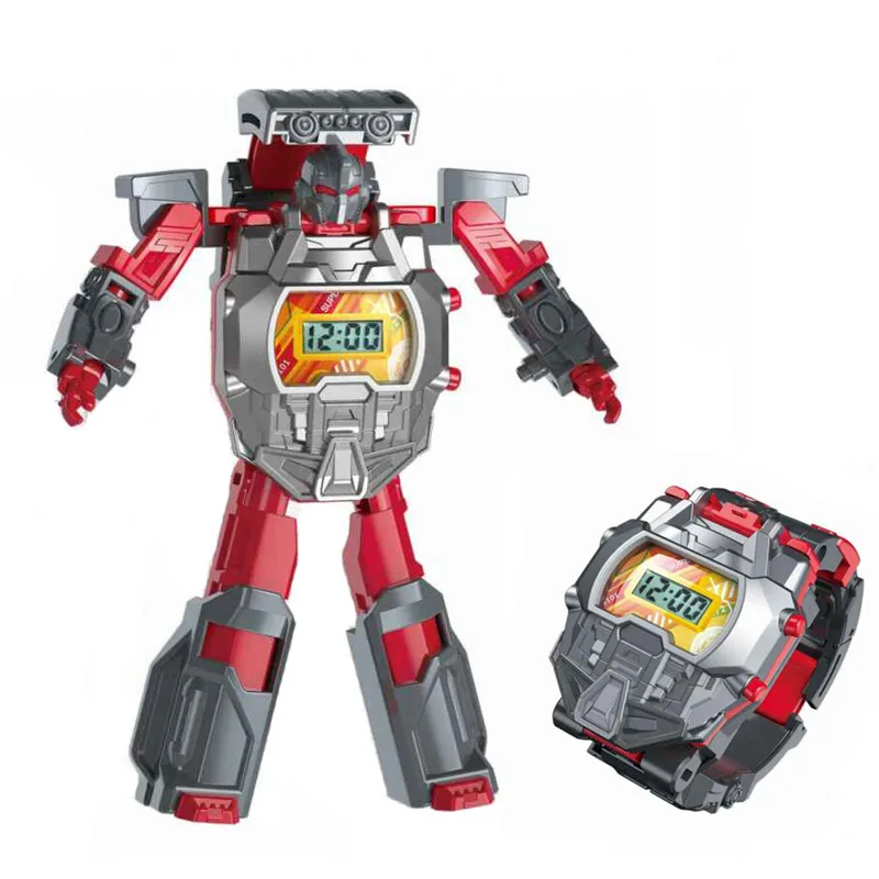 

Alloy Transformation Electronic Watch Mech Fit Jingang Robot Toys Electronic Clock CHILDREN'S Cartoon Wholesale