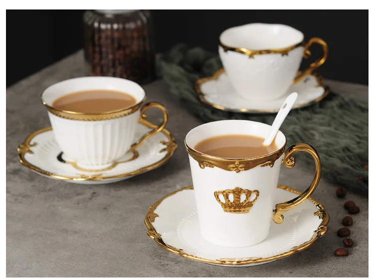 Высококачественный набор из шести предметов для кофе, керамическая кружка для кафе, домашний чай, фарфоровый для эспрессо, набор для капучино