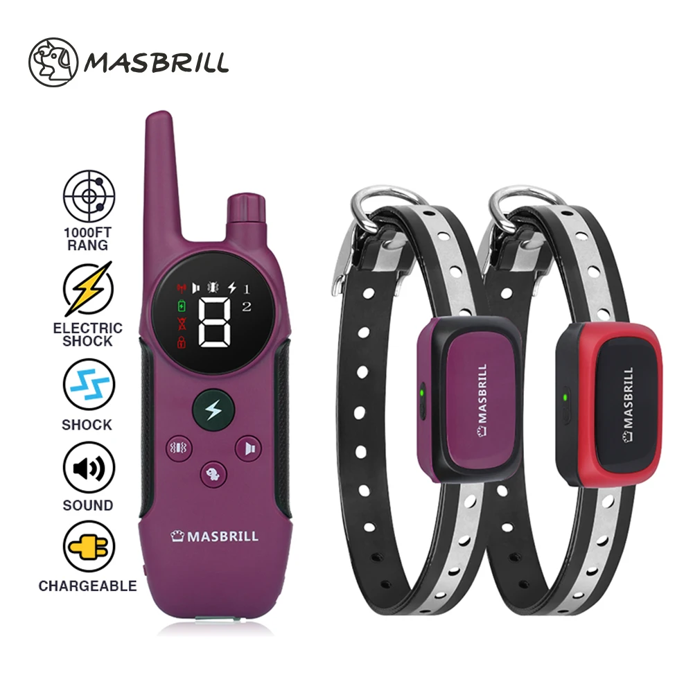 Shock Electronic Dog Anti Bark Training Collar Pets Remote Control