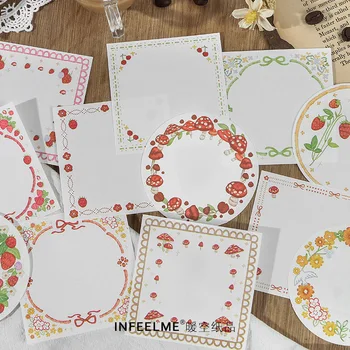 

20set/lot Memo Pads Sticky Notes Embroidery botanical garden series diary Scrapbooking Stickers Office School stationery Notepad