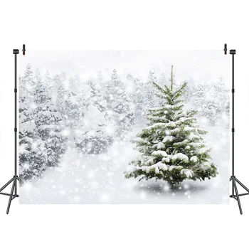 

Christmas Backdrop for Photography Forest Christmas Tree Snow Land Scenery Background Christmas banner decoration for Photo Prop