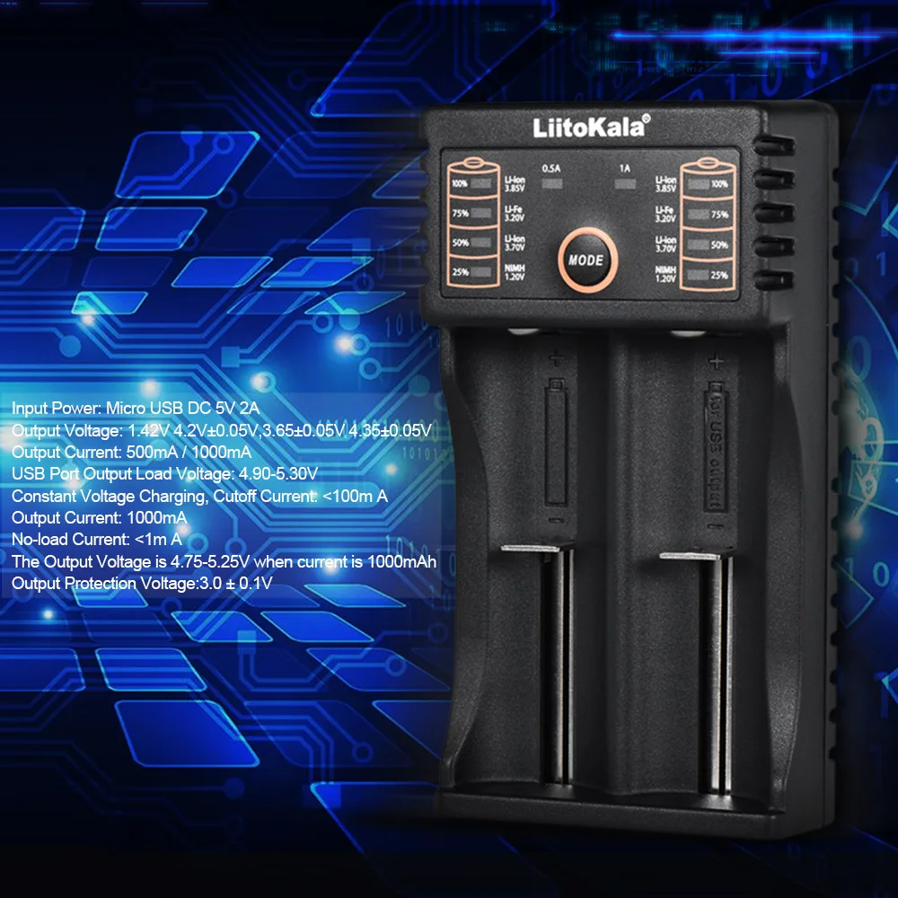 Lii-202 Smart 18650 зарядное устройство для 1,2 V/3 V/3,7 V/4,25 V 18650/26650/18350/16340/18500/AA/AAA NiMH литиевые перезаряжаемые аккумуляторы