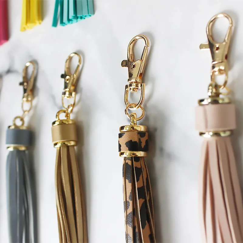 Exquisite Long PU Leather Tassel Key Chain Luxury Fringe Bag Ornaments  Accessories Car Trinket Keyring Waist Wallet Keychain - AliExpress