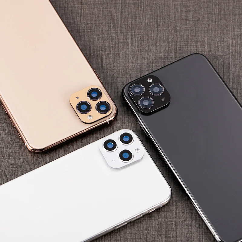 Для iPhone X XS MAX наклейка поддельная камера для iPhone 11 Pro Max защита из закаленного стекла Модифицированная линза для камеры Замена секунд